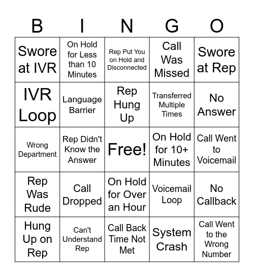 WTM Call Bingo Card