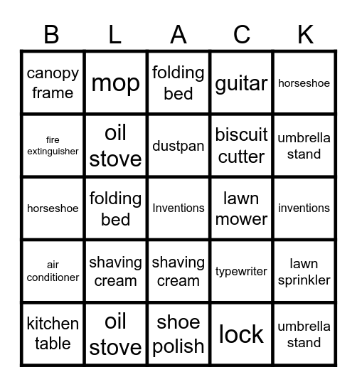 Black History Bingo Card