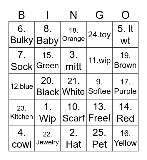 2025 stash Bingo Card