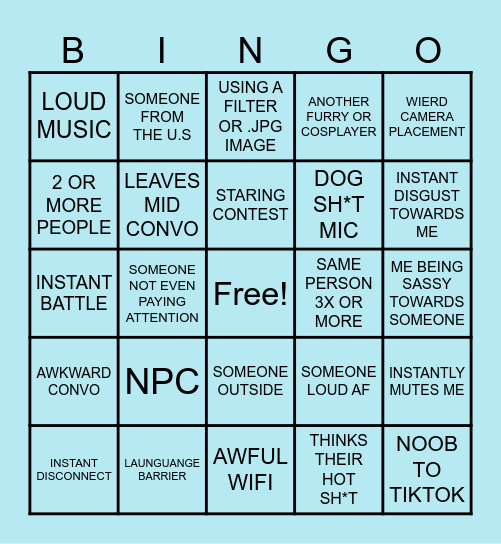 Co-Host Bingo Card
