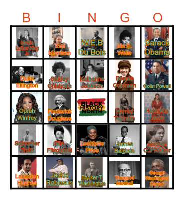 CELEBRATE BLACK HISTORY Bingo Card