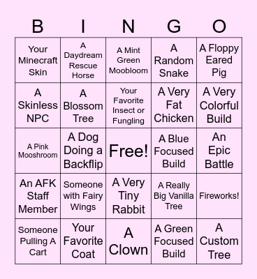 Ⓑⓘⓝⓖⓞ February 2025 Bingo Card