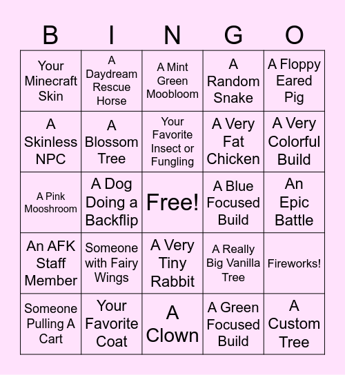 Ⓑⓘⓝⓖⓞ February 2025 Bingo Card
