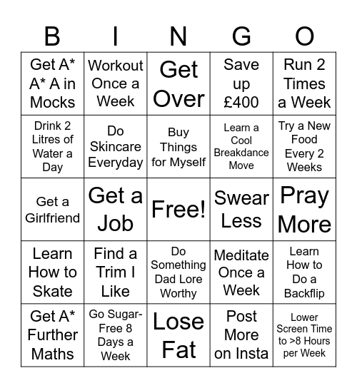 2025 BINGO CARD Bingo Card