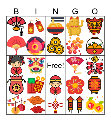 Lunar New Year Bingo Card