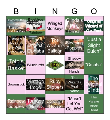 Wicked Bingo Card