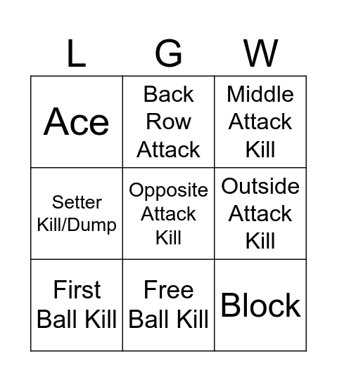 Bingo!!!!! Bingo Card