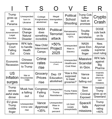 TRUMP BINGO Card