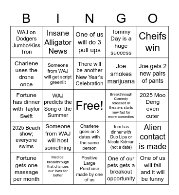 2024 Bingo Card