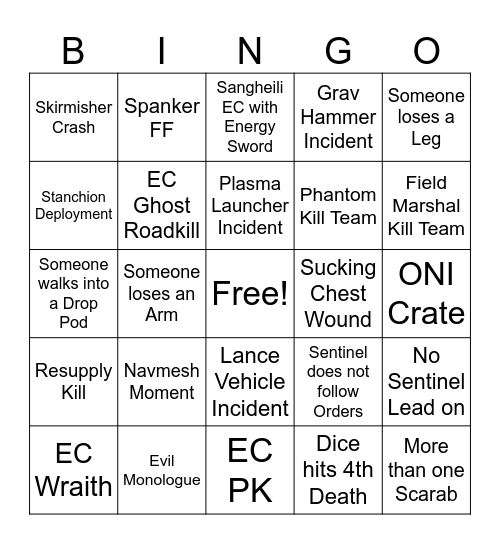 EXPED Event Bingo Card