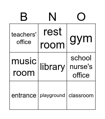 unit 8: This is my favorite place Bingo Card