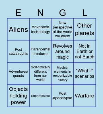 Genre Bingo Card