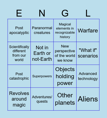 Genre Bingo Card
