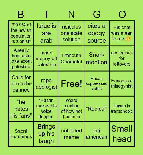 Content Nuke Bingo Card