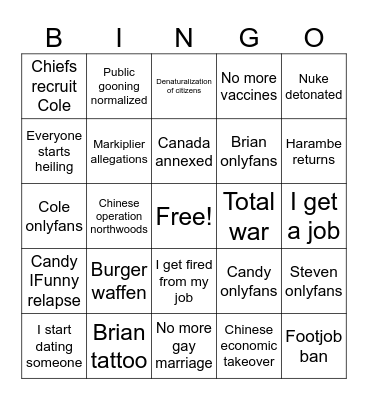 Brapps Bingo Card