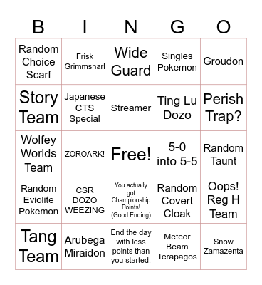2025 GC Bingo Card