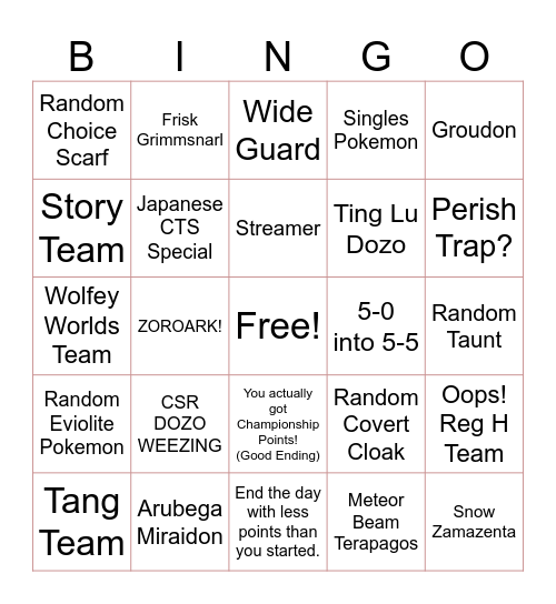 2025 GC Bingo Card