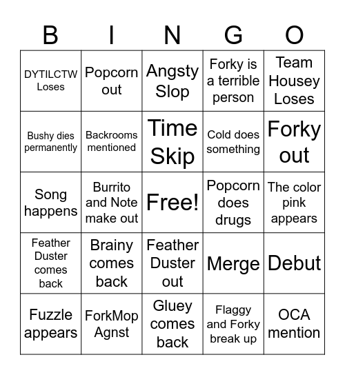 OCT 7 BINGO Card