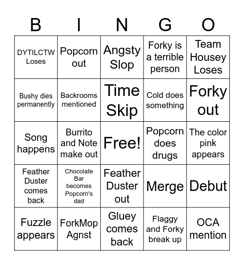 OCT 7 BINGO Card