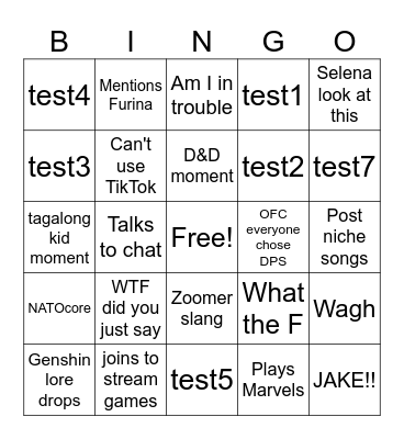 Mason Moment Bingo Card