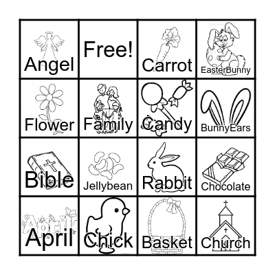 Easter Bingo Card
