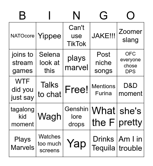 Mason Moment Bingo Card