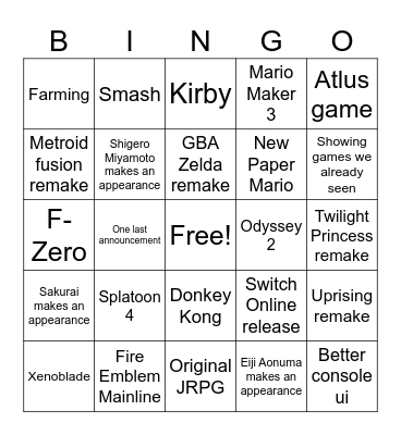 Direct Bingo Card