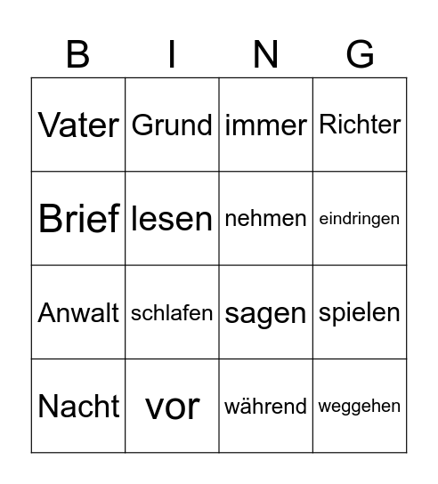 Gut gepaukt? Bingo Card