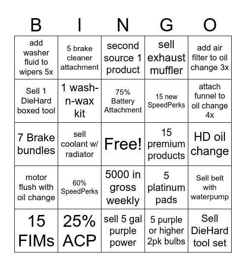 AAP Bingo Card