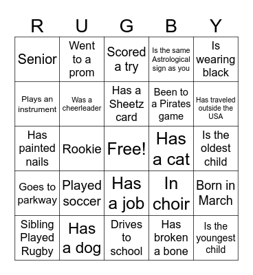 Must Cover All! Bingo Card