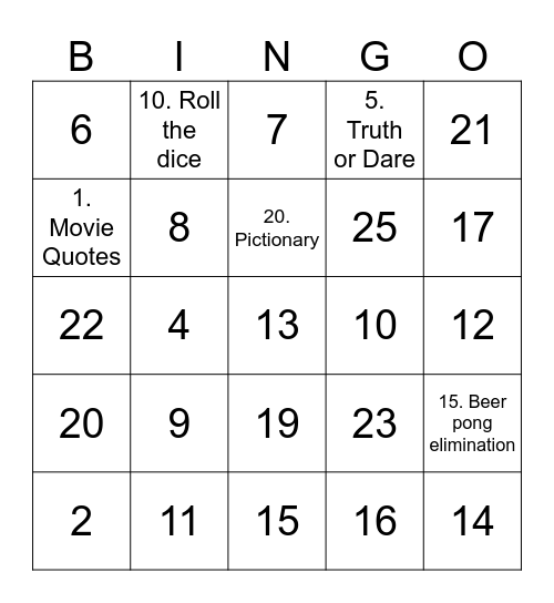 Wild Ones Bingo! Bingo Card