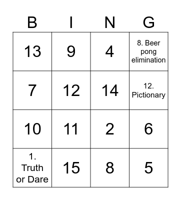 Wild Ones Bingo! Bingo Card