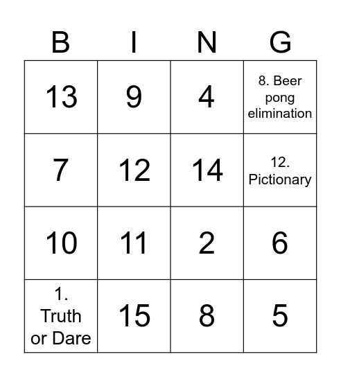 Wild Ones Bingo! Bingo Card