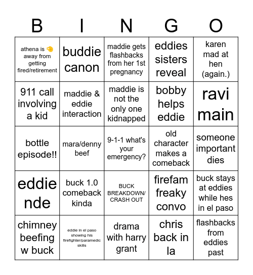 8b predictions Bingo Card