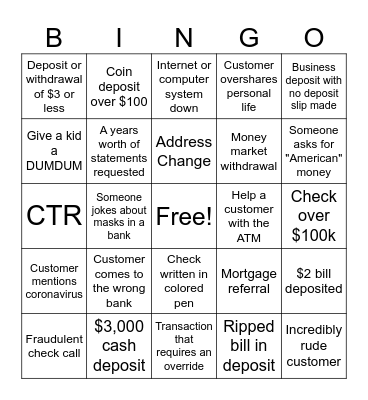 Teller Bingo Card