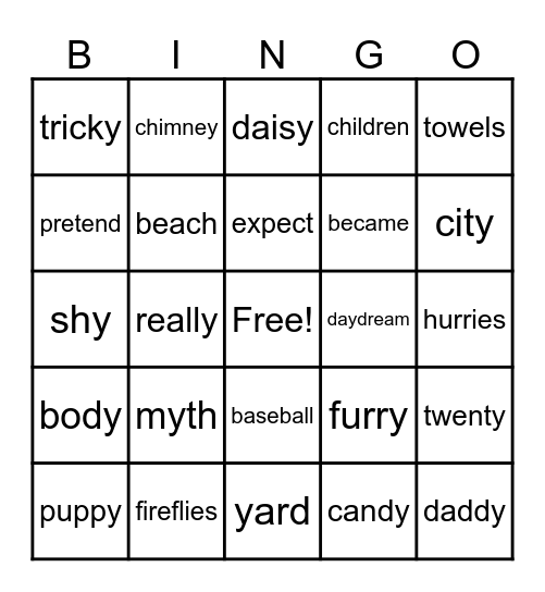 Skills 4 Bingo Card