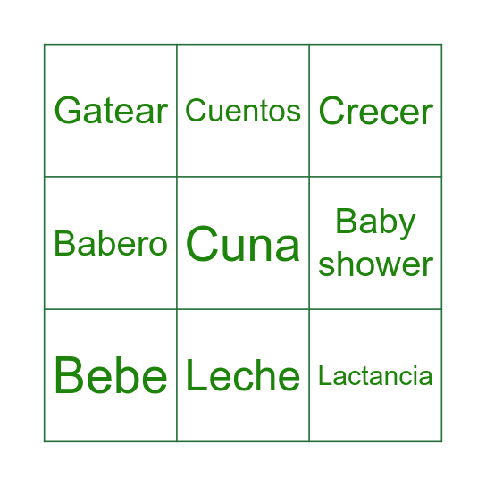 ¡BABY SHOWER ALONSO! Bingo Card