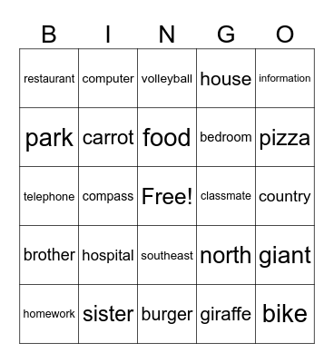 Bingo Card