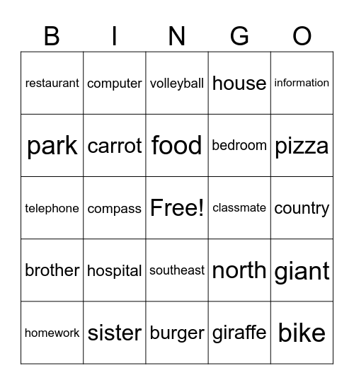 Bingo Card