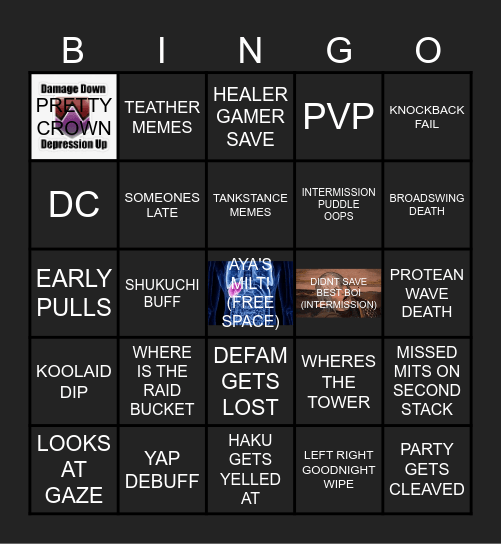 WOOPS DSR Bingo Card