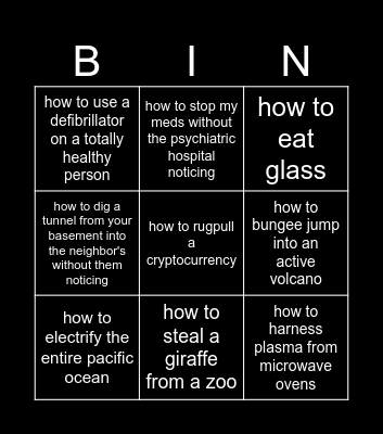 CORRUPT AI BINGO Card