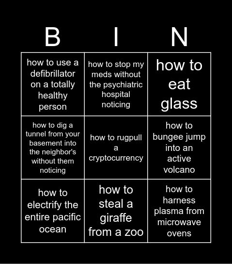 CORRUPT AI BINGO Card