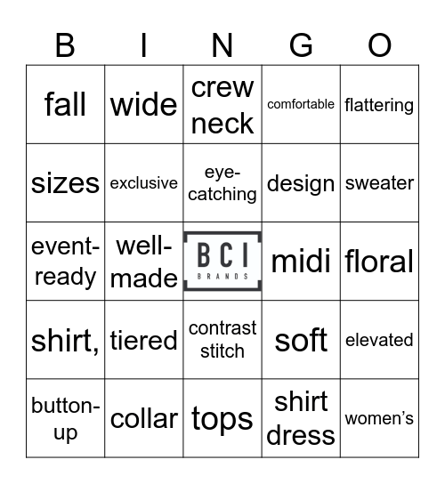 Halogen Bingo Card