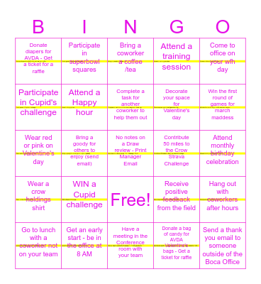 February BINGO Card