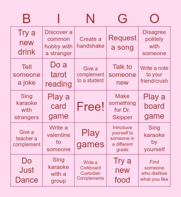 SEATech Mocktail Bingo Card