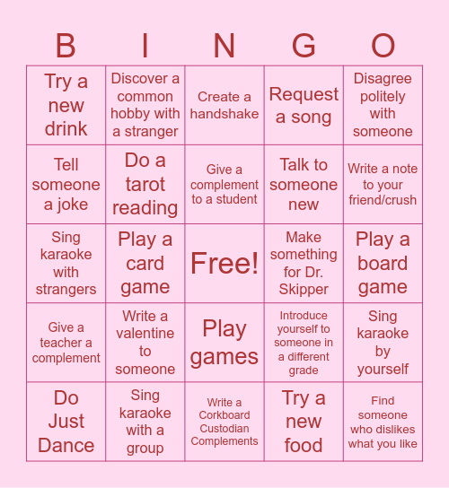 SEATech Mocktail Bingo Card