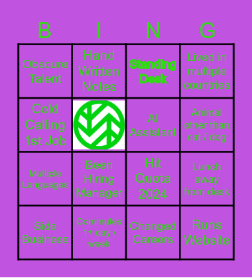 Wasabi CAM Kickoff Bingo Card