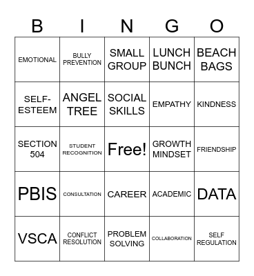 NSCW BINGO Card