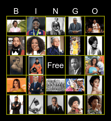 BLACK HISTORY MONTH Bingo Card