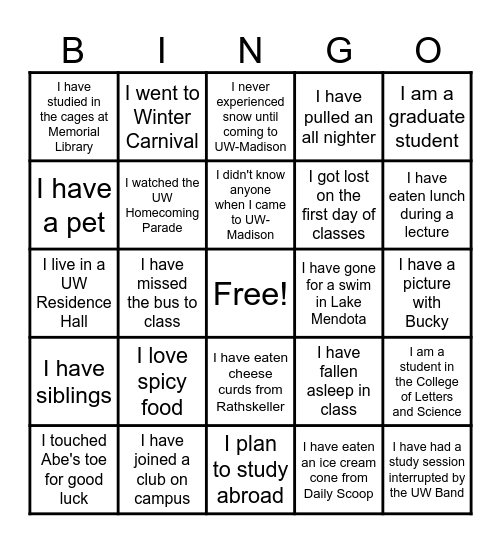 BINGO BASH Bingo Card